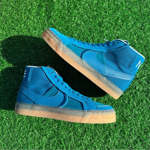Nike Sb Zoom Blazer Mid Premium Green Abyss - Picture 8 of 12